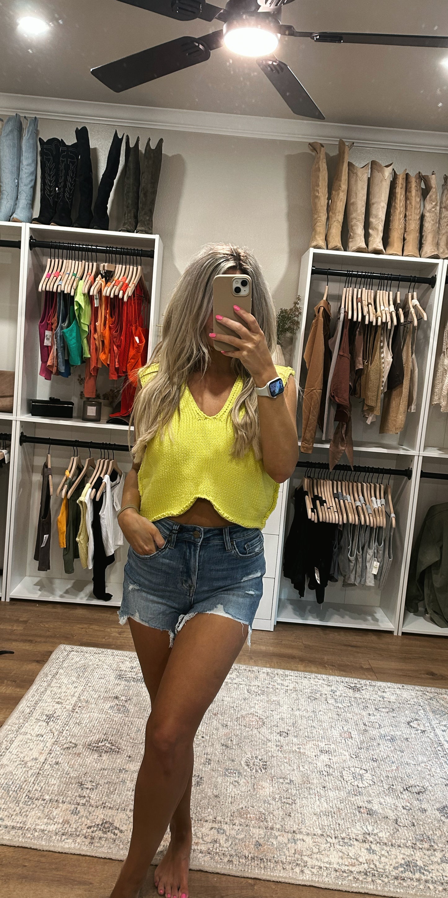 Endless Summer Knit Tank-LIME