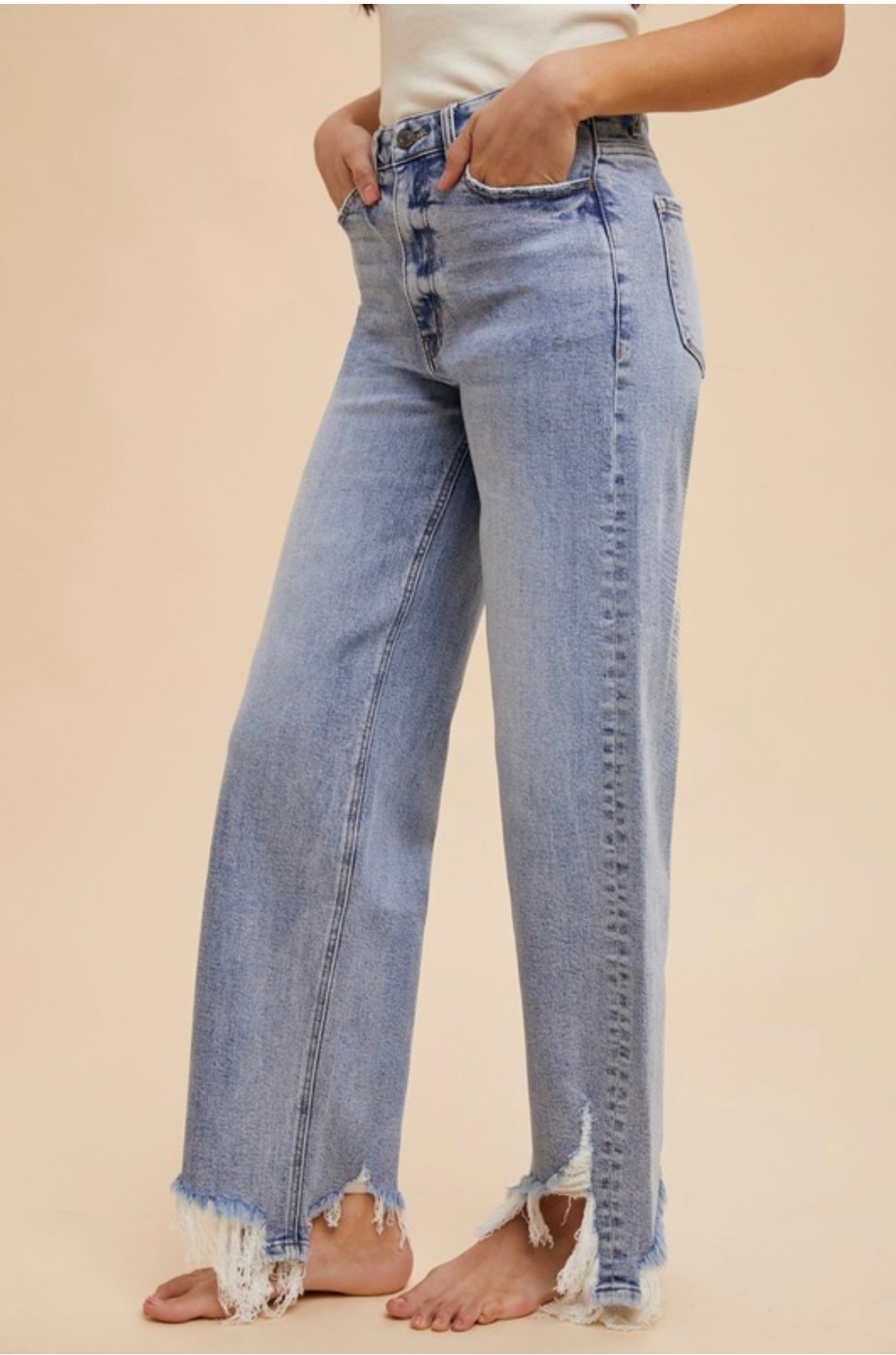 Annie Straight Leg Jeans- Light Denim