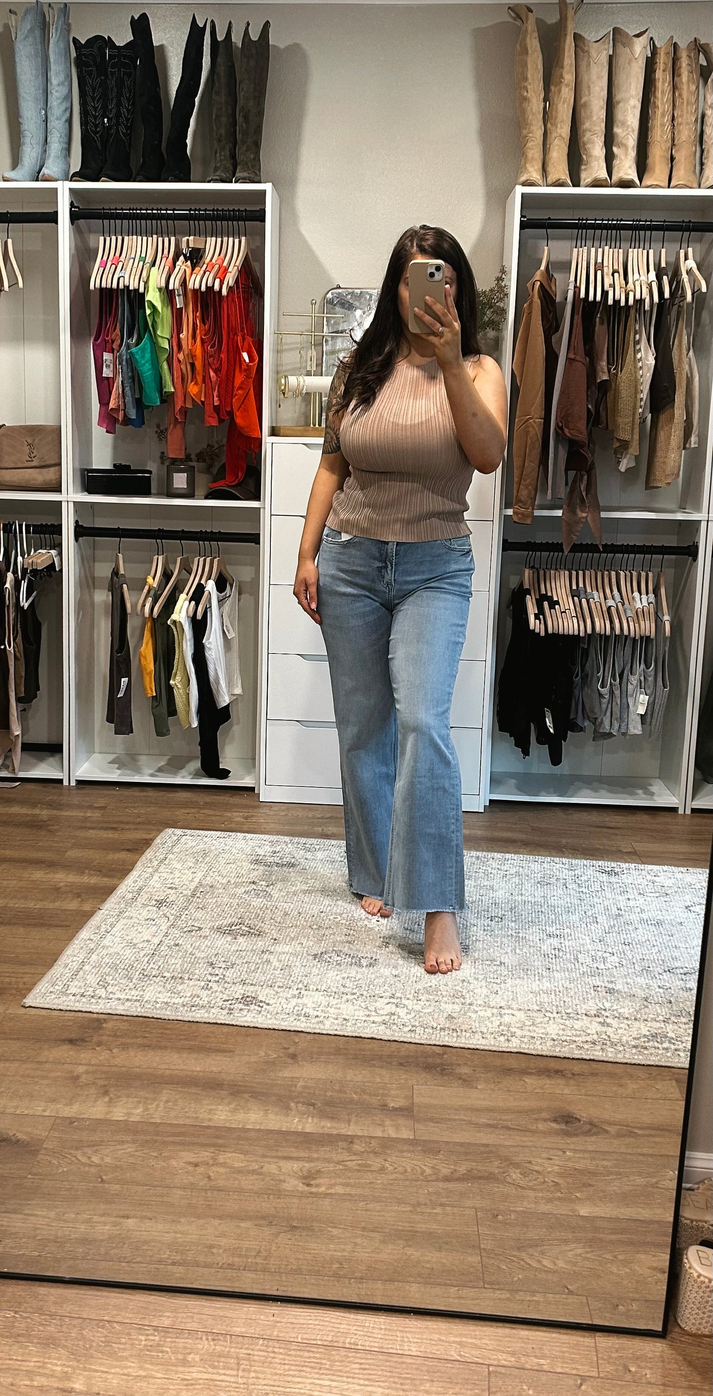 MICA Wide Leg Soft Denim Jeans