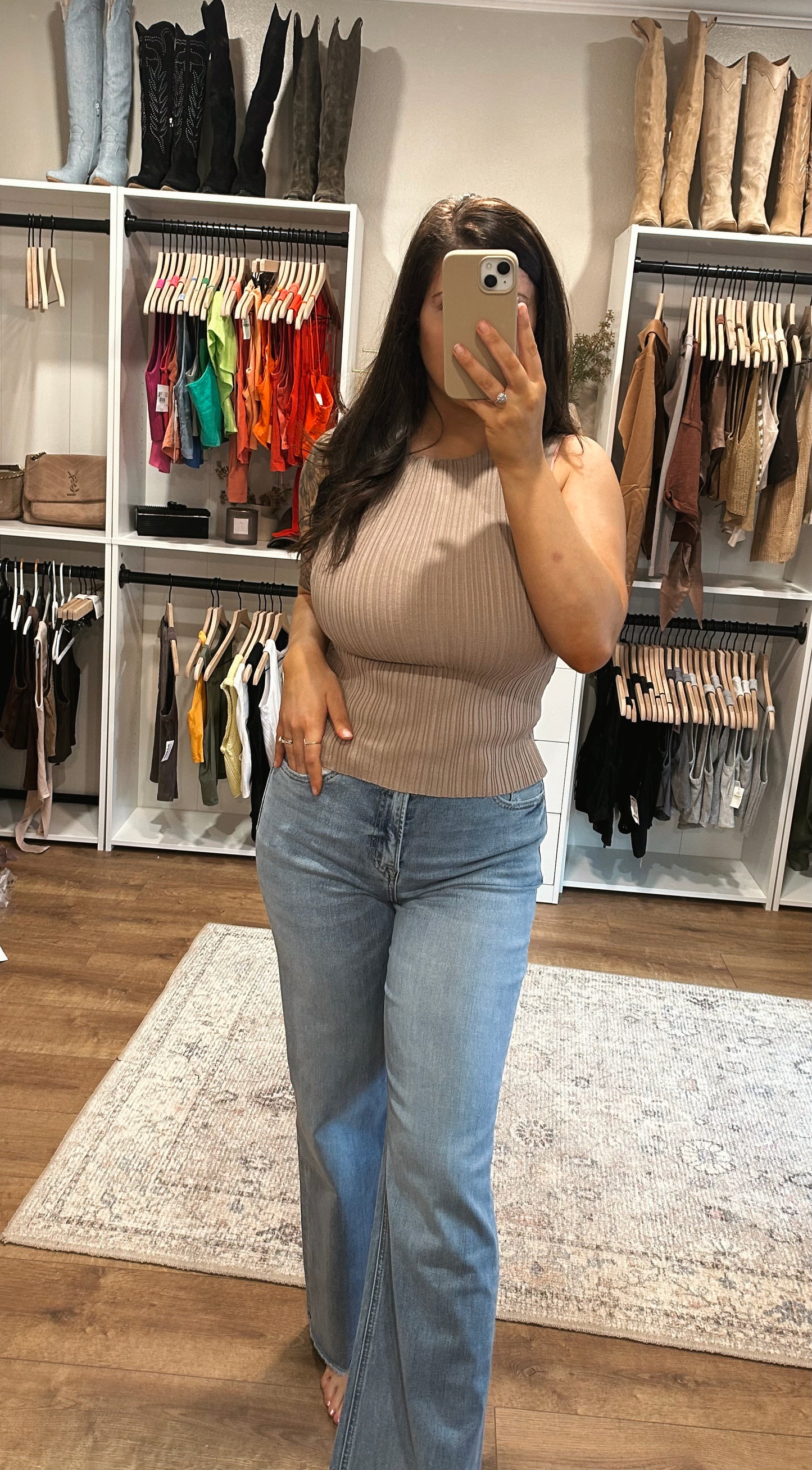MICA Wide Leg Soft Denim Jeans
