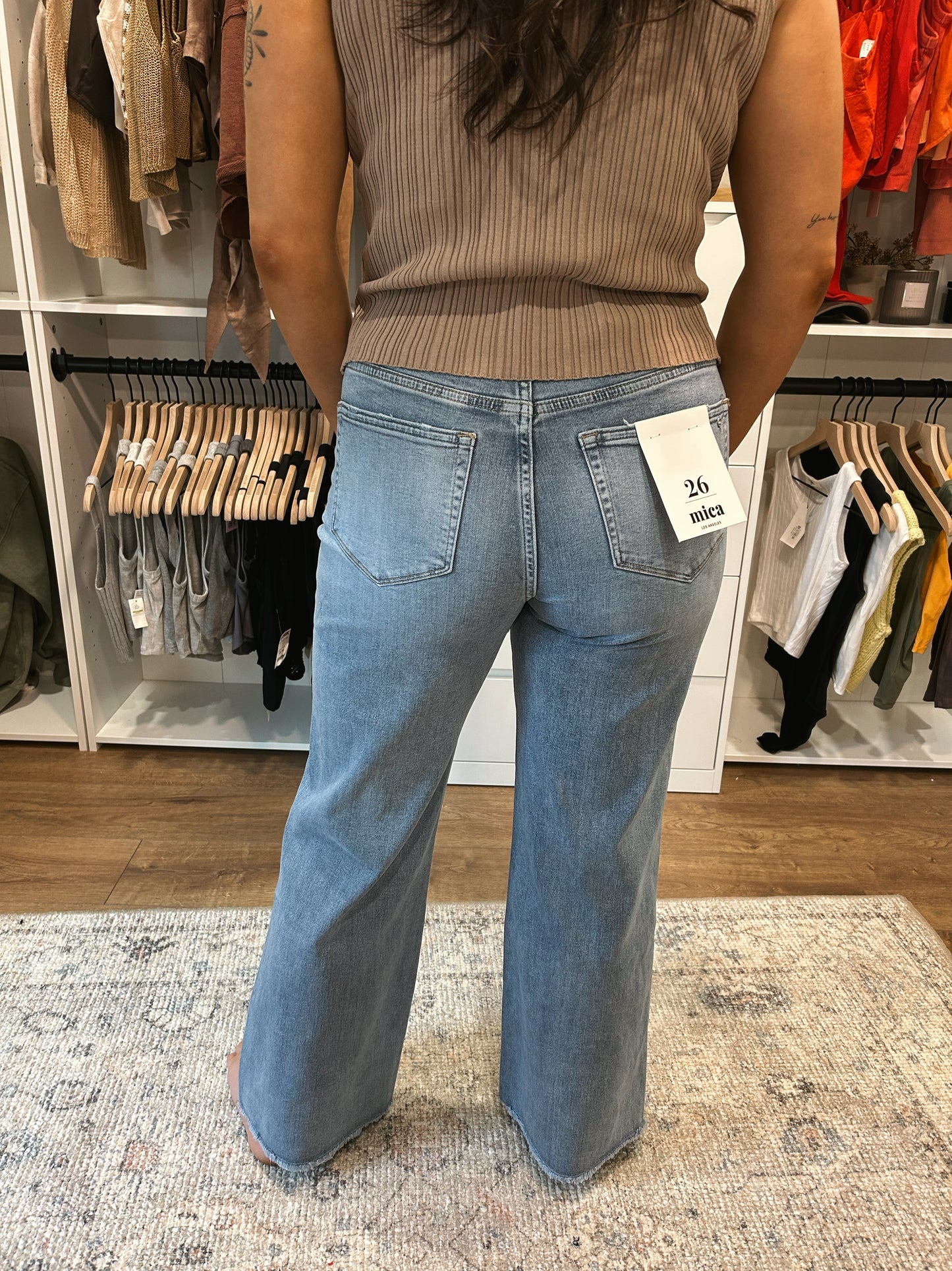 MICA Wide Leg Soft Denim Jeans
