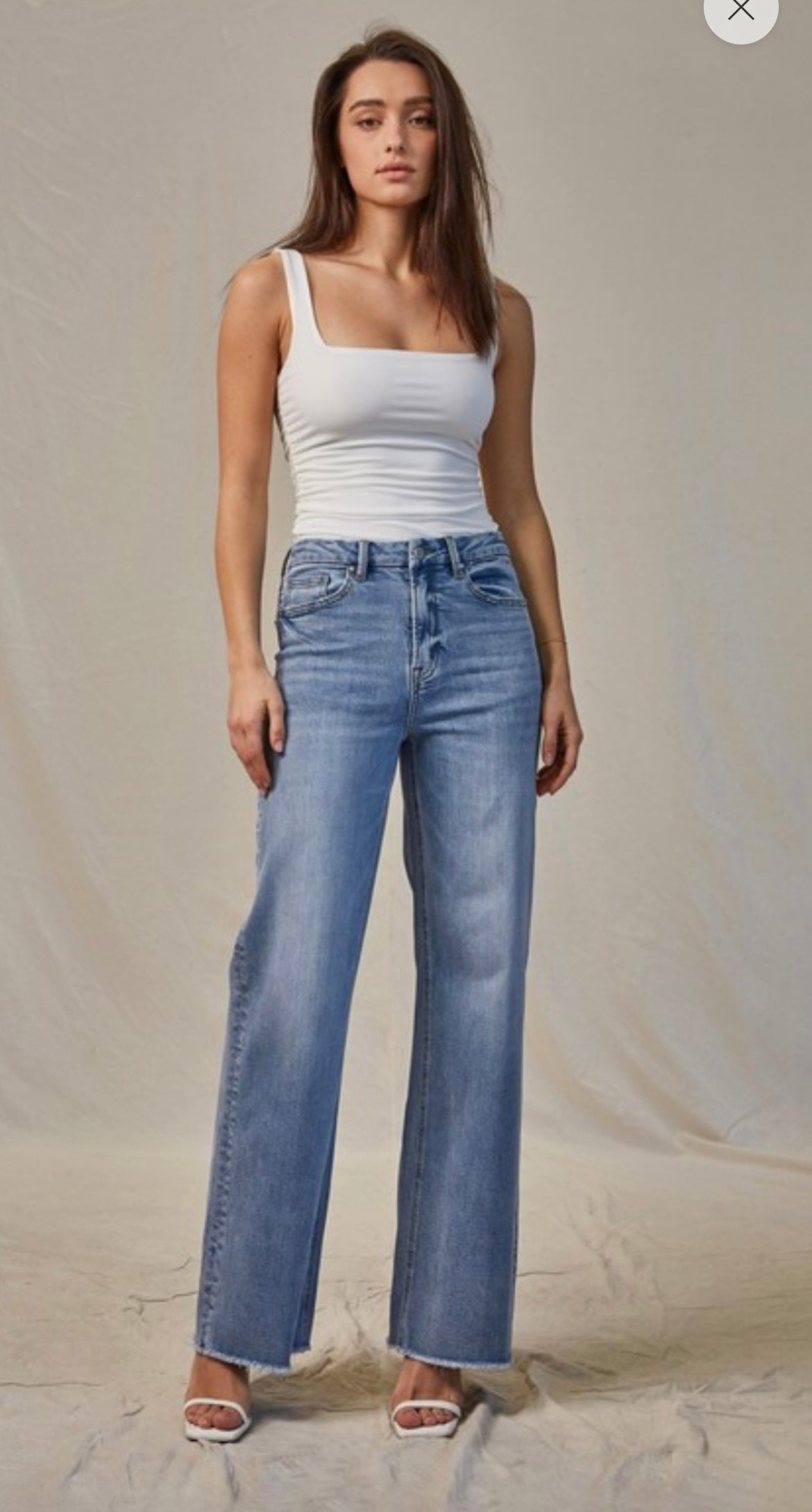 MICA Wide Leg Soft Denim Jeans